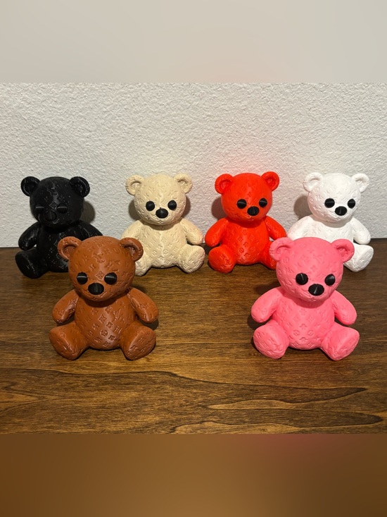 Other - 3D Printed Embossed Teddy Bear Figurine (Choose 1)